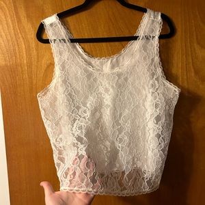 Lace mesh tank